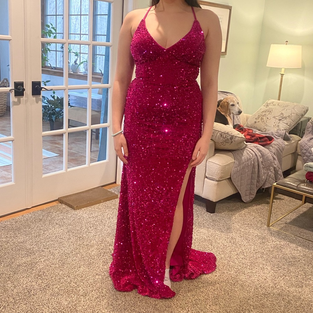 Purple/fuchsia sparkly Prom Dress